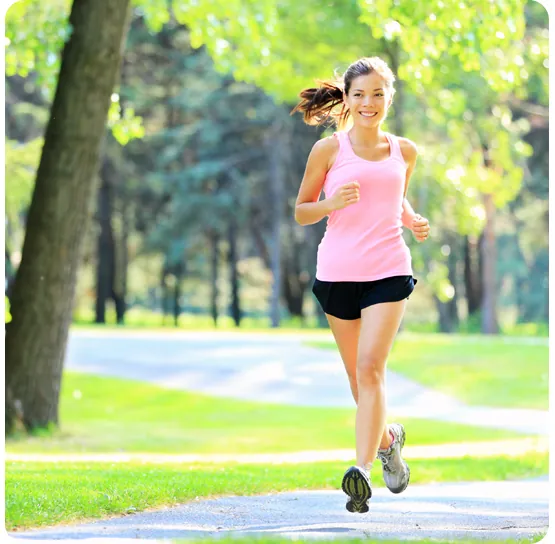 A patient out running and feeling good
