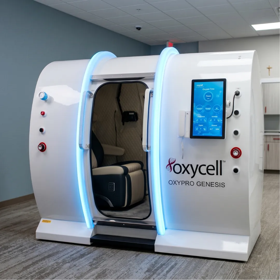The upright seated hyperbaric chamber at Michigan Health & Wellness